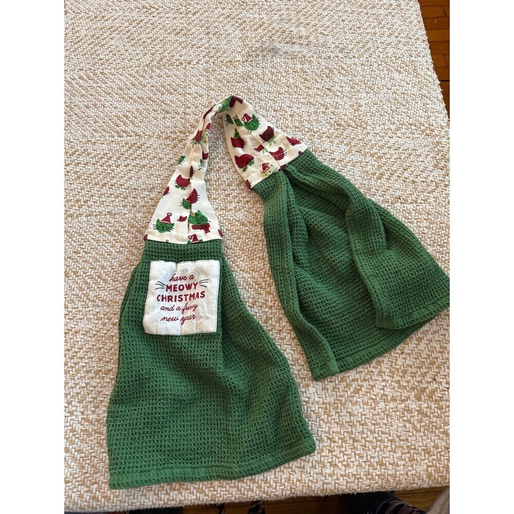 Have a Meowy Christmas and a funny new year dish towel